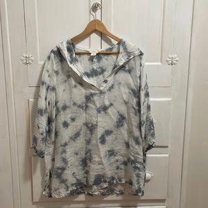 C&C California Tie-Dye Linen Tunic 1x
